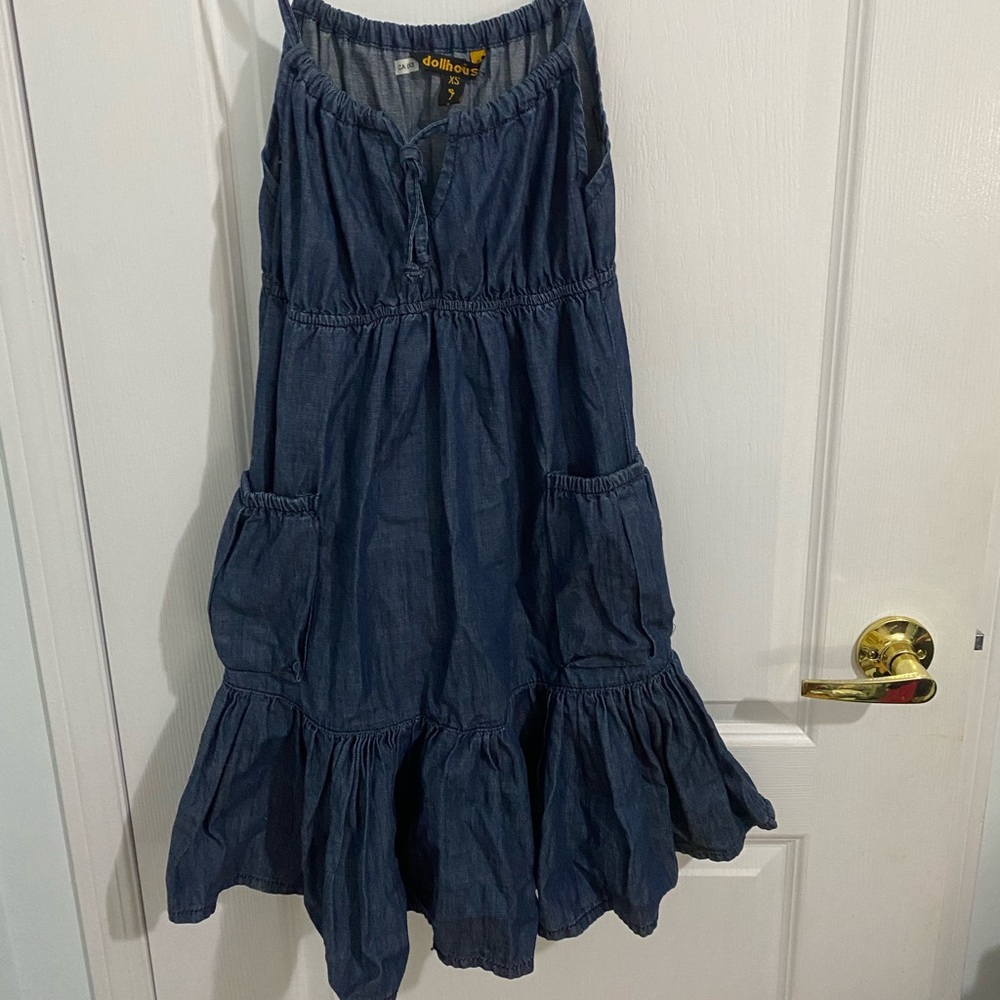 Tier Jeans Smock Dress